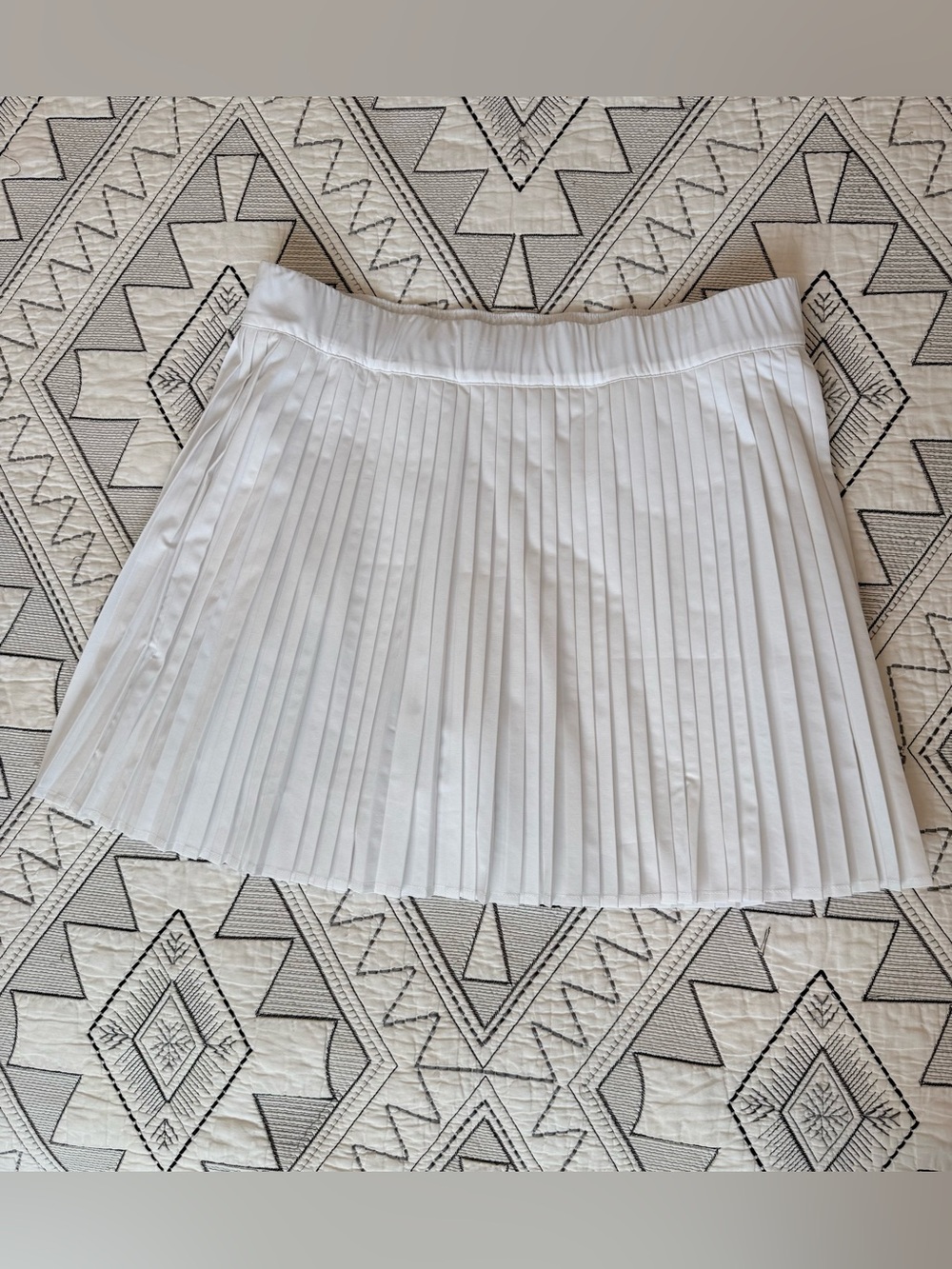 Swing Control White Pleated Mini Skort